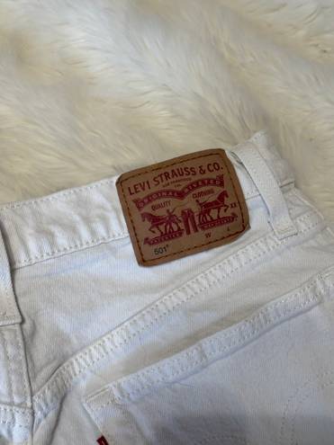 Levi’s White Denim Shorts