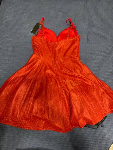 Dillard's Red Sequin Mini Dress