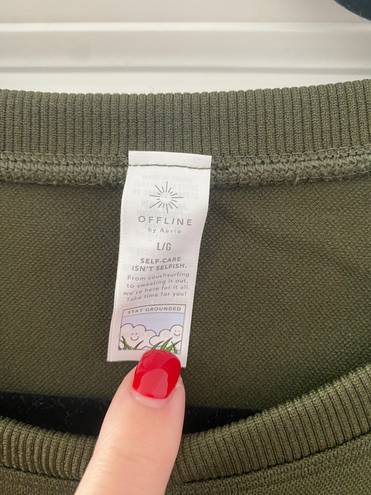 Aerie Offline By  Dark Green Workout Top