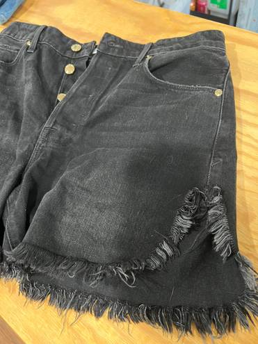 Good American Black High Waisted Shorts