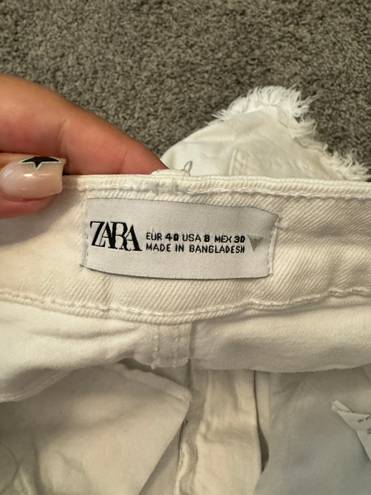 ZARA white denium shorts