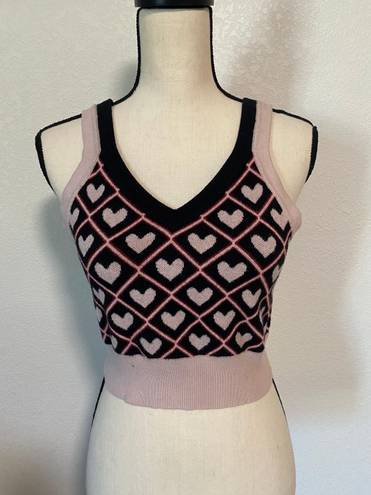 Papaya Cropped Heart Sweater  Vest women Medium