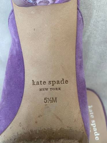 Kate Spade New York Womens Cori Pop Suede Clog Lilac purple shoe