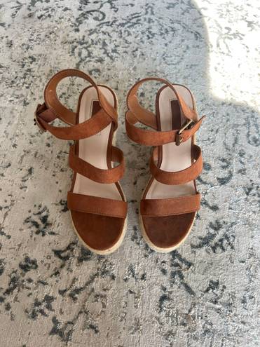 Forever 21 Brown Suede Wedges