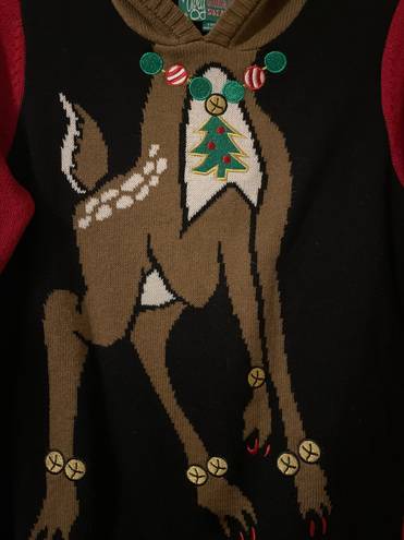 Ugly Christmas Sweater Reindeer Hoodie NWOT