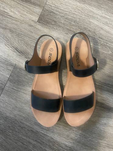 Soda Shoes Black Sandals