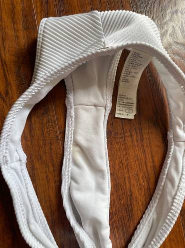 Hollister White Ribbed Bikini Bottoms