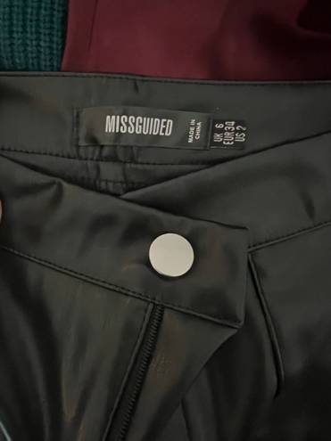 Missguided Black Leather Pants