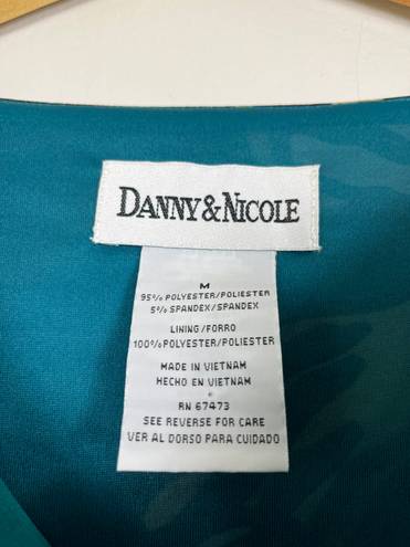 Danny & Nicole Vintage  Teal Belted Maxi M