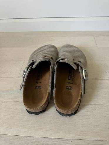 Birkenstock Boston Suede Embossed Clogs