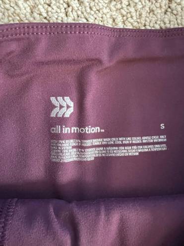 All In Motion Maroon High Rise Leggings
