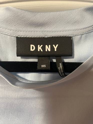 DKNY Blue Silky Shirt Size XXS