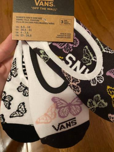 Vans NWT Van’s Butterfly Women's No Show Liner socks - 3 Pack