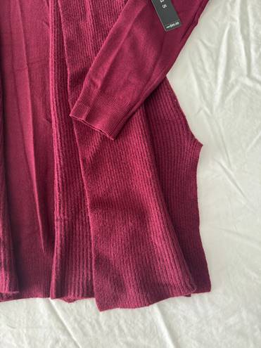 Cyrus Maroon Long Knit Cardigan