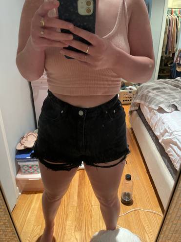 Missguided Ripped Denim Shorts