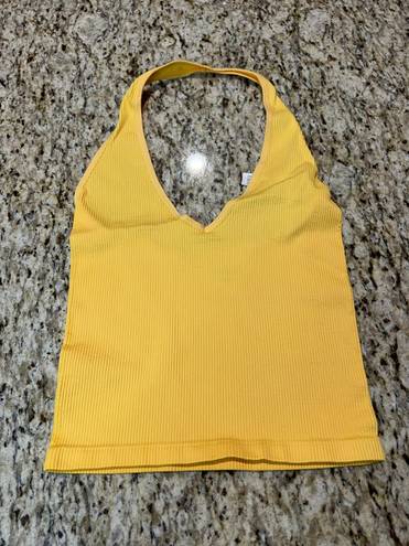 Urban Outfitters NWT  Out From Under Jackie Seamless Halter Bra Tank Top - Sun Yellow