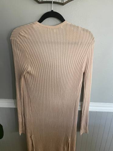 Lovers + Friends  Davenport Ribbed Knit Camel Duster Size Small