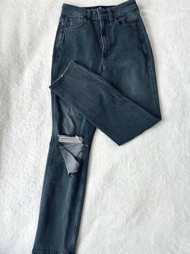 Hollister Ultra High-Rise Washed Black Mom Jeans