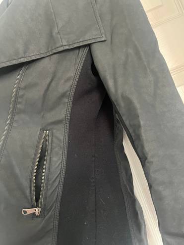 Marc New York Kayseri Faux Leather And Knit Moto Jacket - Size Medium