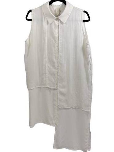 Rococo  Asymmetrical Hem Layered Sleeveless Blouse Top L