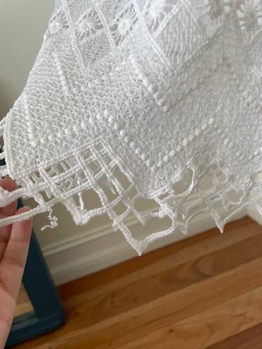 AQUA White Crochet Top