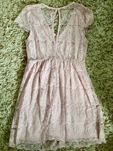 Chelsea and Violet  Light Pink Lace Dress