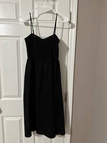 H&M Black Button Midi Dress