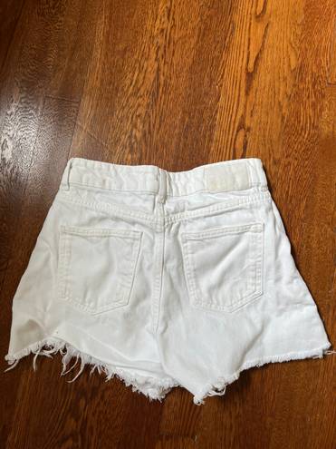 ZARA White Jean Shorts