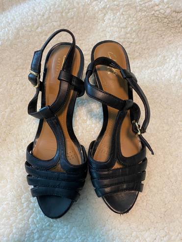 Clarks platform clark’s black pumps 