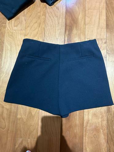 ZARA Black Asymmetrical Skort