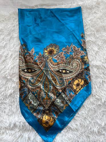 Amazon Blue Silk Scarf