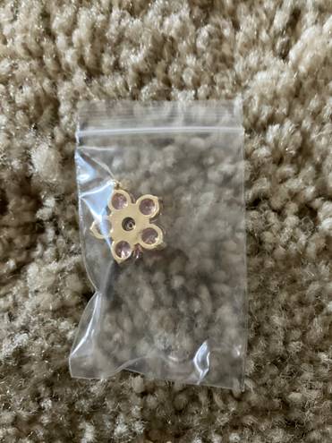 Heart Diamond Shop Gold Pink Micro Flower Fidget Charm 