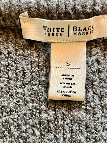 White House | Black Market Grey Loose Knit Full Zip Sweater Jacket S