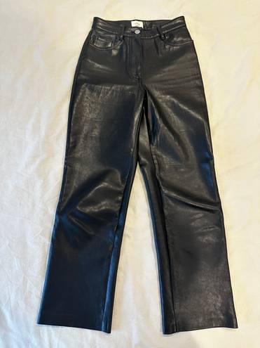 Aritzia Wilfred Faux Leather Black Pants Great Condition For A Night Out