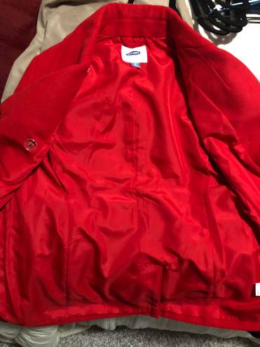 Old Navy Red Peacoat