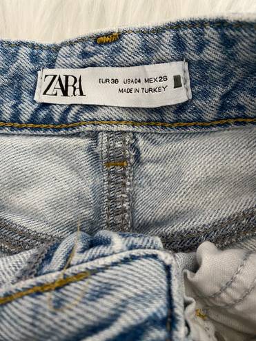 ZARA Ripped Denim Shorts