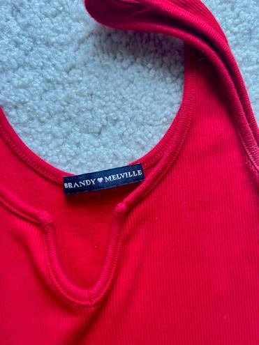 Brandy Melville Trishna Tank Top in Red