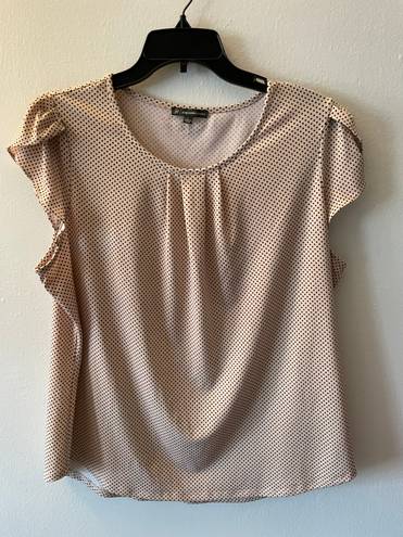 Adrianna Papell Short Sleeve Blouse Large