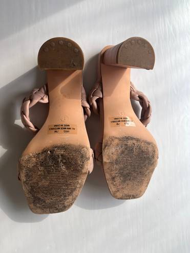 Cushionaire Nude Braided Strap Heels