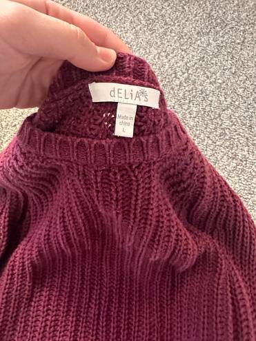 Delia's  maroon knit sweater