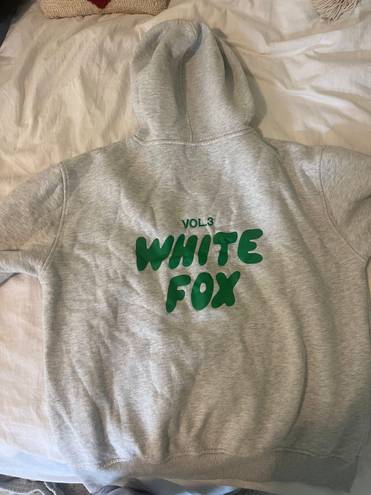 White Fox Boutique Sweat Set Offstage Hoodie + Shorts Glacier Grey