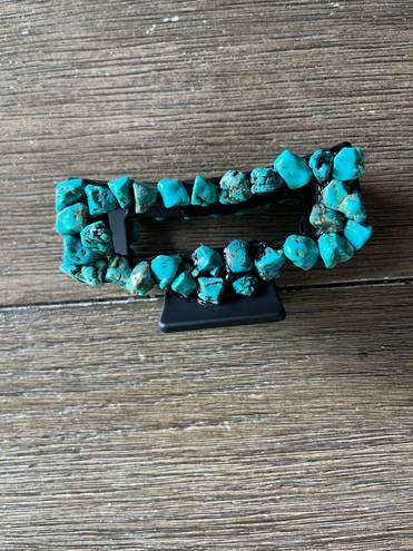 Handmade western turquoise claw clip Blue