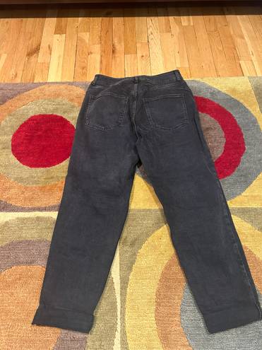 Krass&co Denim . Washed Black Cropped Cuffed Mom Jeans Women’s Size 10