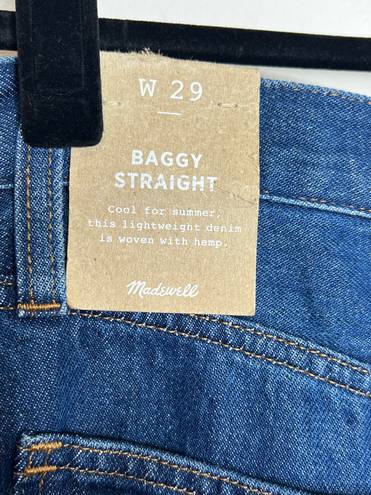 Madewell Baggy Straight Jeans in Dark Wash Size 29