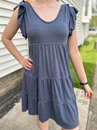 Max Studio Dusty Blue Summer Dress