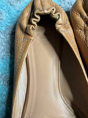 Tory Burch shoes flats tan brown leather size 8