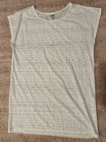 Merona Size XL White Swim Cover Up - Missing Belt