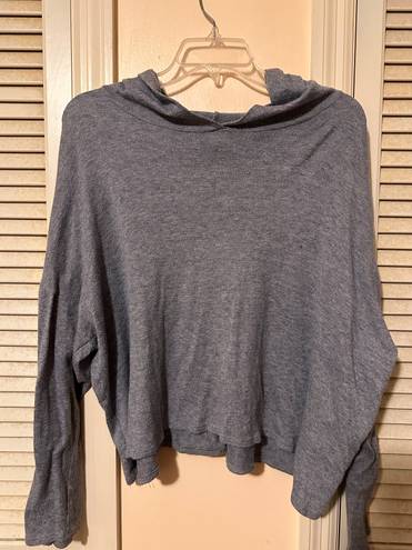 Acemi Gray Cropped Hoodie