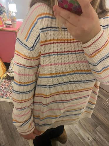 Popsugar Rainbow Cream Sweater