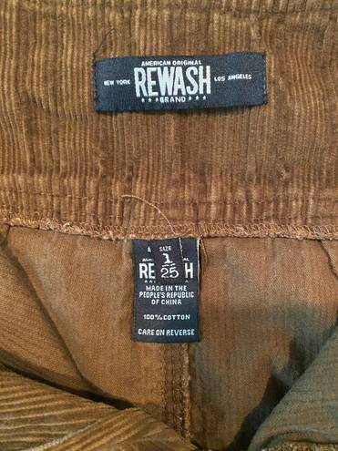 REWASH Brown Corduroy Mini Skirt